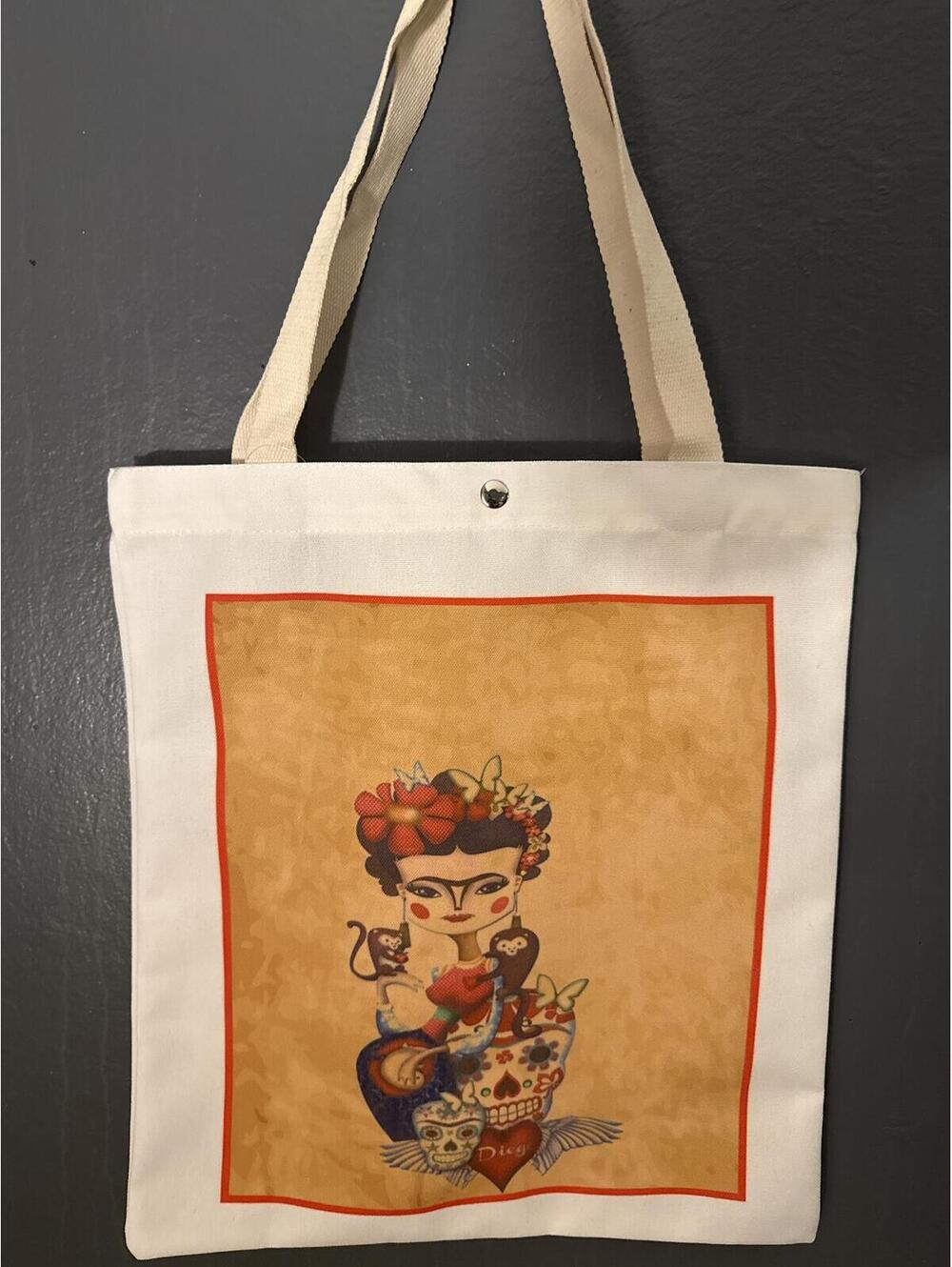 Minky Cream Canvas Graphic Tote Bag Bohemian Vintage Casual Unisex Adults